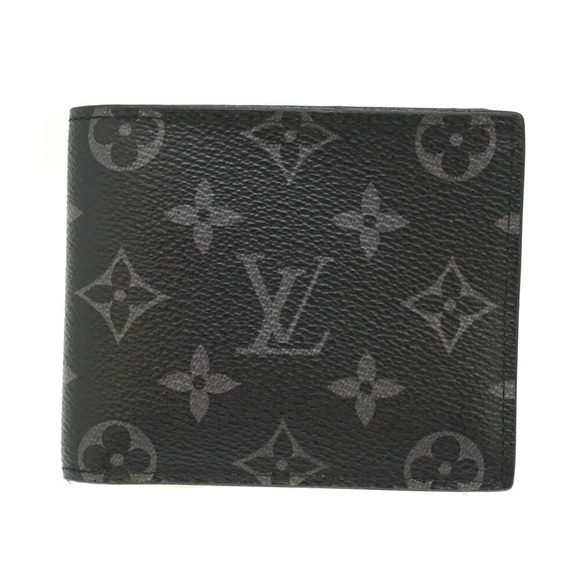 Louis Vuitton Wallet Portefeuille Eclipse Marco Black NM Folding Monogram - Picture 1 of 11